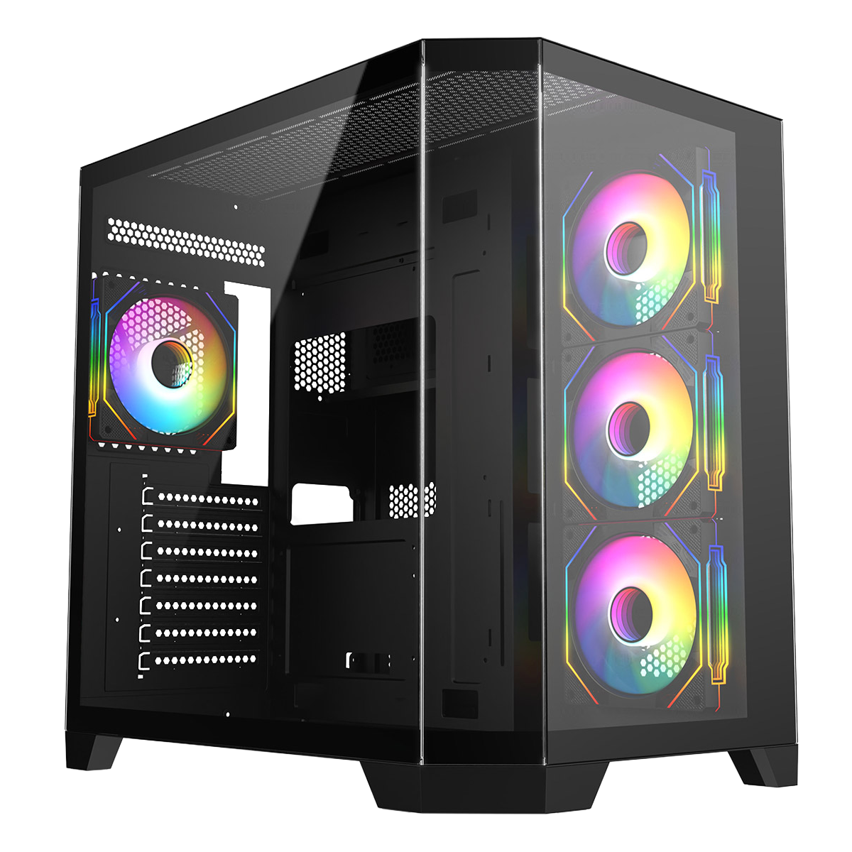 CiT DS360 Mid Tower Gaming Case - Black 